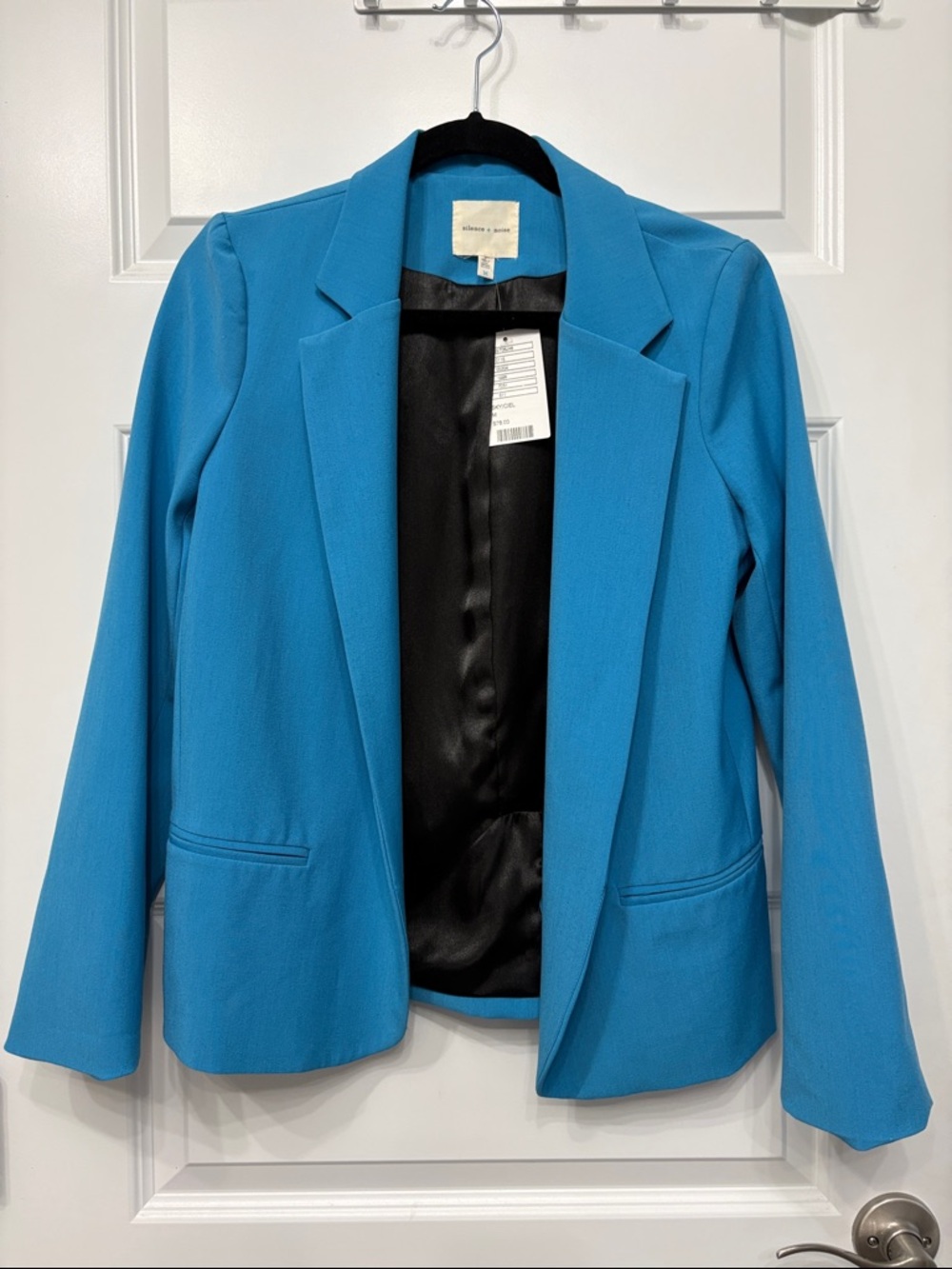 Urban Outfitters Silence + Noise Blue Blazer Open Front Lightweight NWT